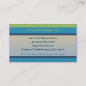 Carte de visite de budget de chèques et de bandes  (Dos)