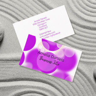 Carte de visite de bulle violet et blanc