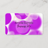 Carte de visite de bulle violet et noire (Devant)