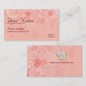 Carte de visite de bulles de pêche (Devant / Derrière)