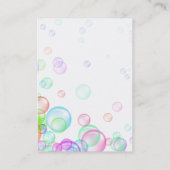 Carte de visite de bulles de savon (Dos)