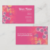 Carte de visite de bulles roses (Devant / Derrière)