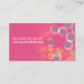 Carte de visite de bulles roses (Dos)