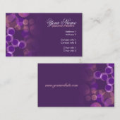 Carte de visite de bulles violettes (Devant / Derrière)