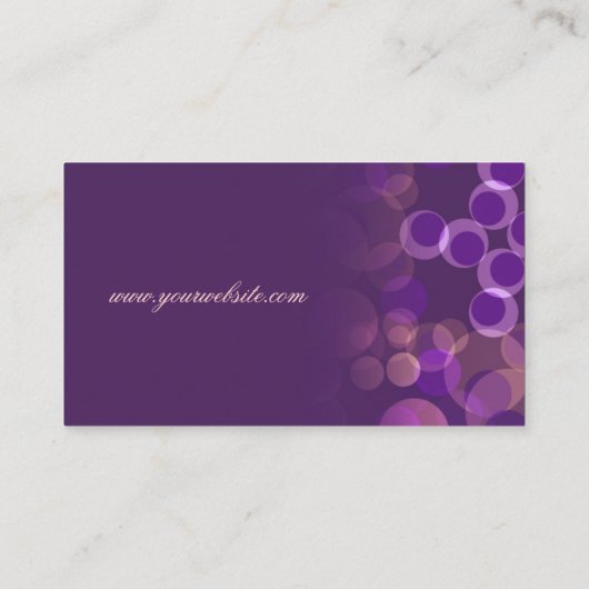 Carte de visite de bulles violettes (Dos)