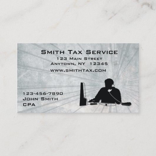 Carte de visite de bureau d'homme (Devant)