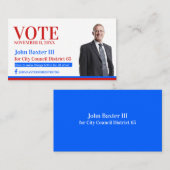 Carte de visite de bureau politique (Devant / Derrière)