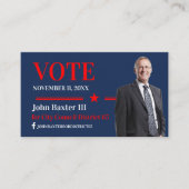 Carte de visite de bureau politique américain (Devant)