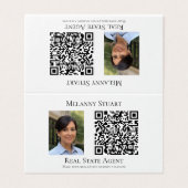 Carte de visite de bureau professionnel de code QR (Outside Unfolded)
