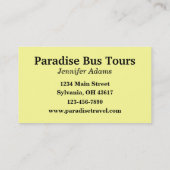 Carte de visite de bus Charte (Dos)