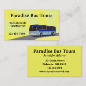 Carte de visite de bus Charte (Devant / Derrière)
