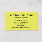 Carte de visite de bus Charte (Dos)