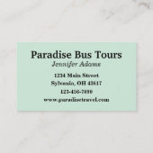 Carte de visite de bus Charte (Dos)