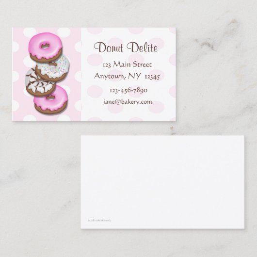 Carte de visite de butées toriques (Devant / Derrière)