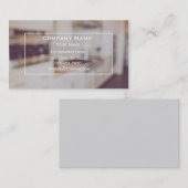 Carte de visite de cabine de l'entrepreneur de cui (Devant / Derrière)