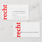 Carte de visite de cabinet (Devant / Derrière)