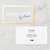 Carte de visite de cadre de l'huile d'or de Faux C (Devant / Derrière)