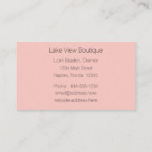 Carte de visite de cadre floral (Dos)