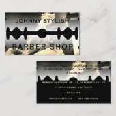 Carte de visite de cadre lame en azur (Devant / Derrière)