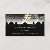 Carte de visite de cadre lame en azur (Dos)