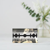 Carte de visite de cadre lame en azur (Debout devant)