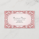 Carte de visite de cadre rose (Dos)