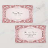 Carte de visite de cadre rose (Devant / Derrière)