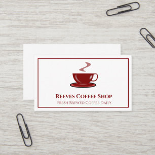Carte de visite de café