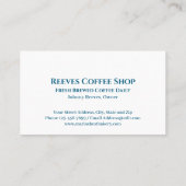 Carte de visite de café (Dos)