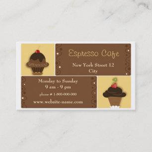 Carte de visite de café