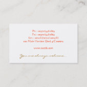 carte de visite de café (Dos)