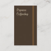 Carte de visite de café (Dos)