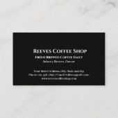 Carte de visite de café (Dos)