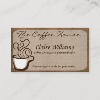 Carte de visite de café