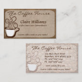 Carte de visite de café (Devant / Derrière)