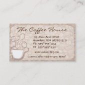 Carte de visite de café (Dos)