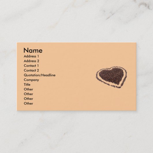 Carte de visite de café (Devant)