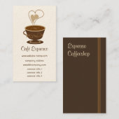 Carte de visite de café (Devant / Derrière)