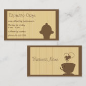 Carte de visite de café (Devant / Derrière)