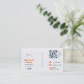 Carte de visite de café avec code QR (Debout devant)