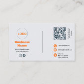 Carte de visite de café avec code QR (Devant)