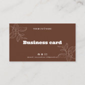 Carte de visite de café bohème (Dos)