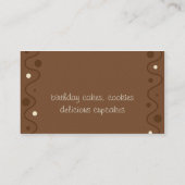 Carte de visite de café de petit gâteau (Dos)