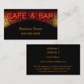 Carte de visite de café et bar (Devant / Derrière)
