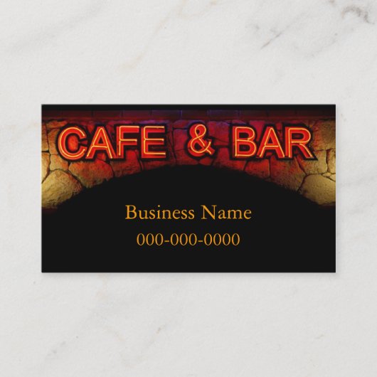 Carte de visite de café et bar (Devant)