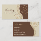 Carte de visite de café et de chocolat (Devant / Derrière)