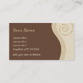 Carte de visite de café et de chocolat (Dos)