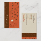 Carte de visite de café et de chocolat (Devant / Derrière)