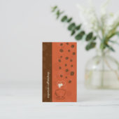 Carte de visite de café et de chocolat (Debout devant)