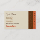 Carte de visite de café et de chocolat (Dos)